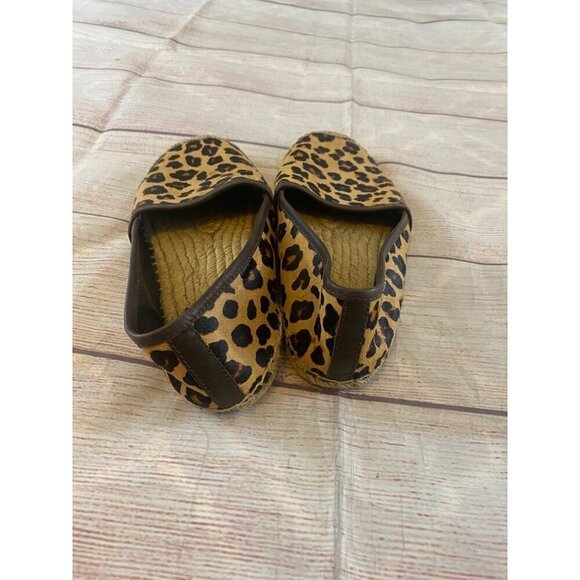 Tory Burch Women's Pony Hair Leopard Oscelot Espadrille Flats - 9 1/2 - Picture 3 of 10